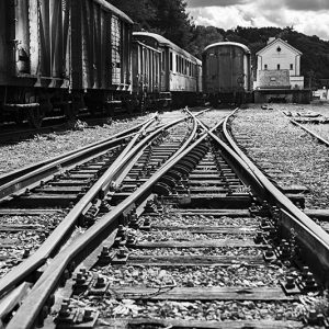 urbex Gare Hombourg zwart-wit Harrie Jegerings