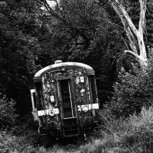 Urbex Gare Hombourg zwart-wit
