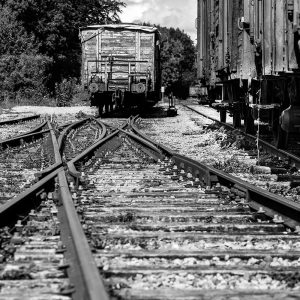 urbex Gare Hombourg zwart-wit Harrie Jegerings