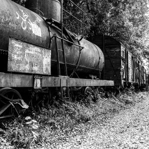 urbex Gare Hombourg zwart-wit Harrie Jegerings